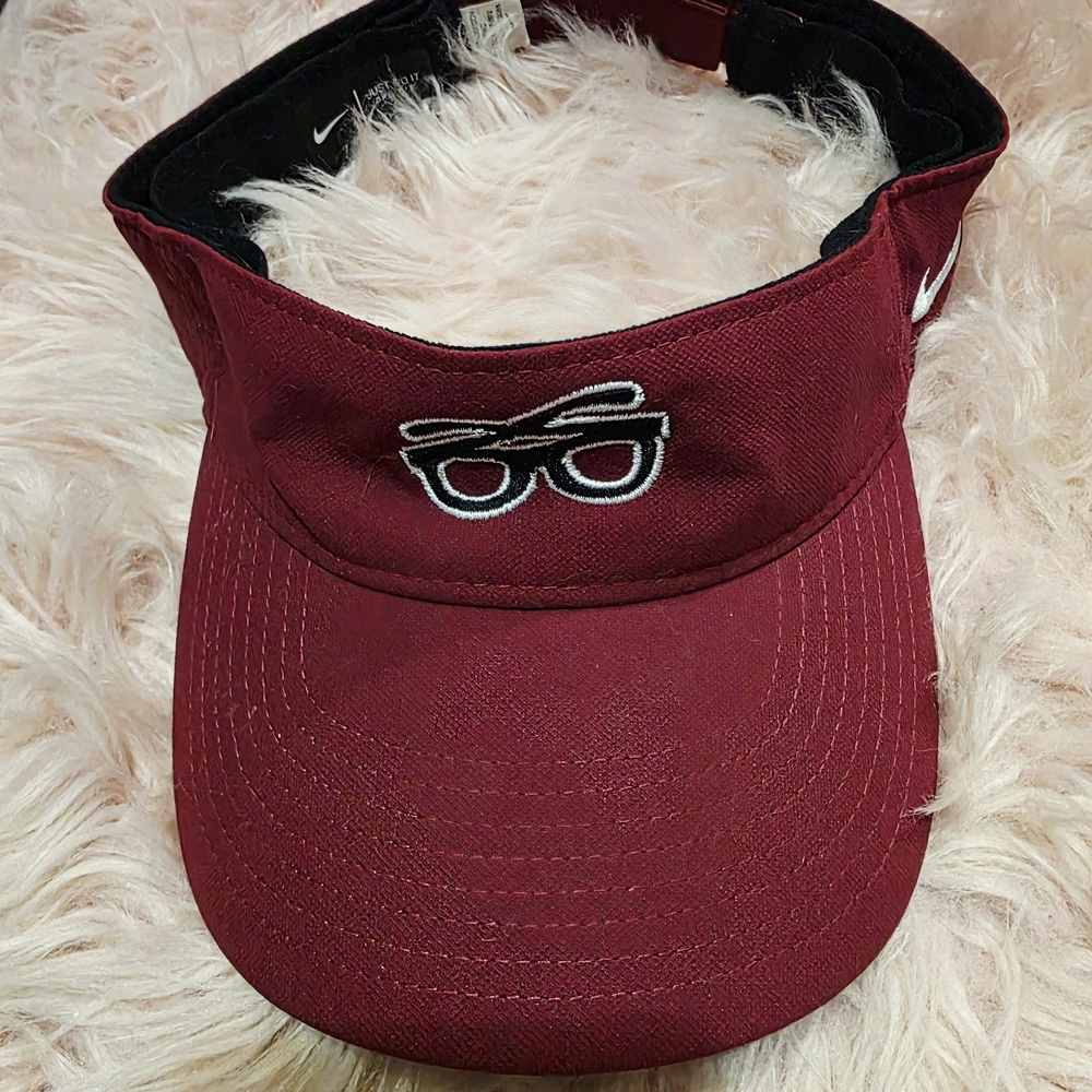 Nike Maroon Visor with Embroidered Design